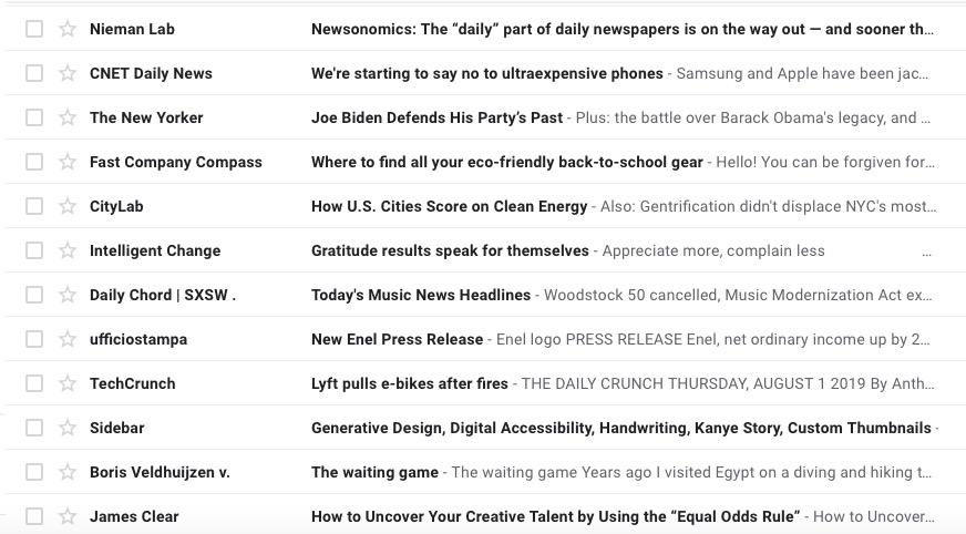 subject lines in email inbox