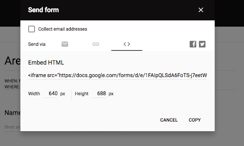 google form html