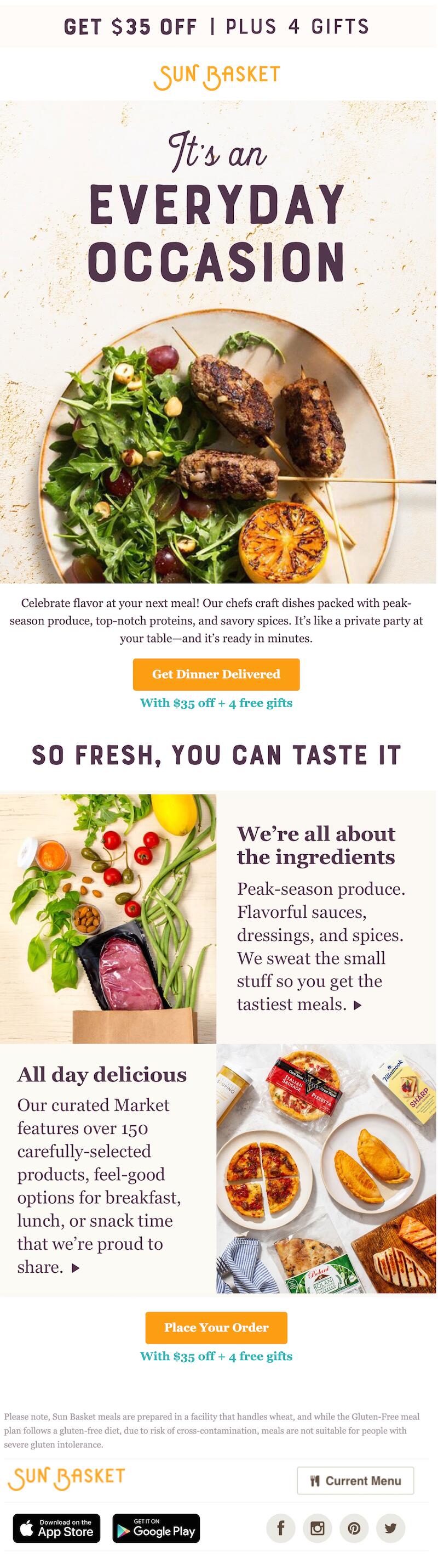 marketing email example