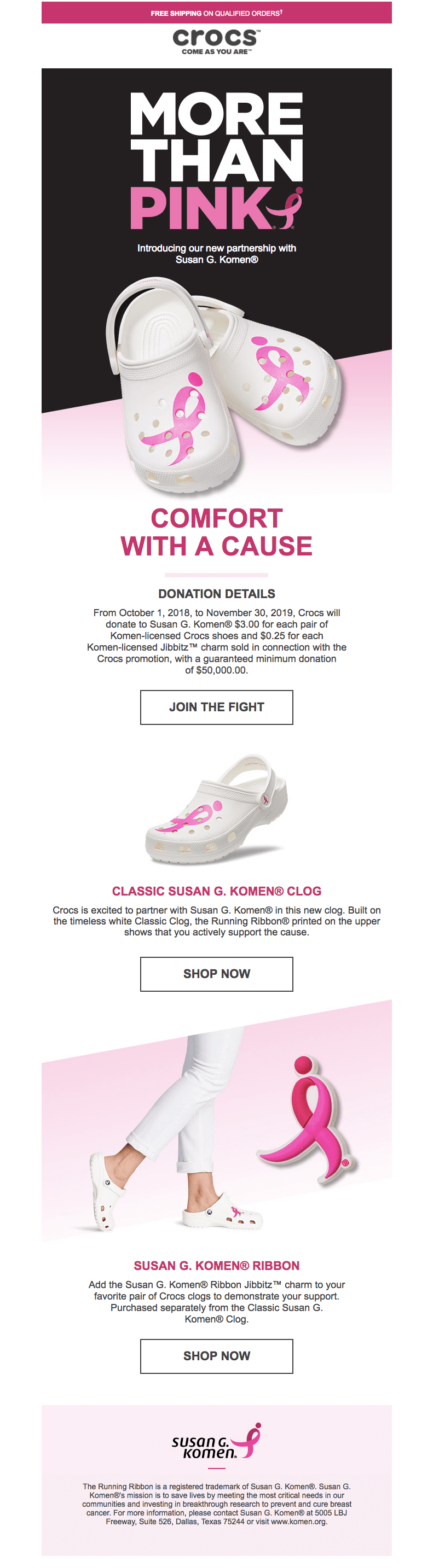 Breast Cancer Awareness Month emails