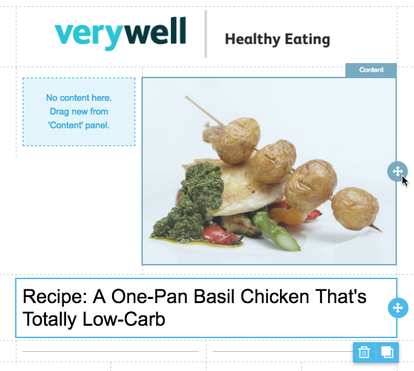 Verywell A/B testing layout