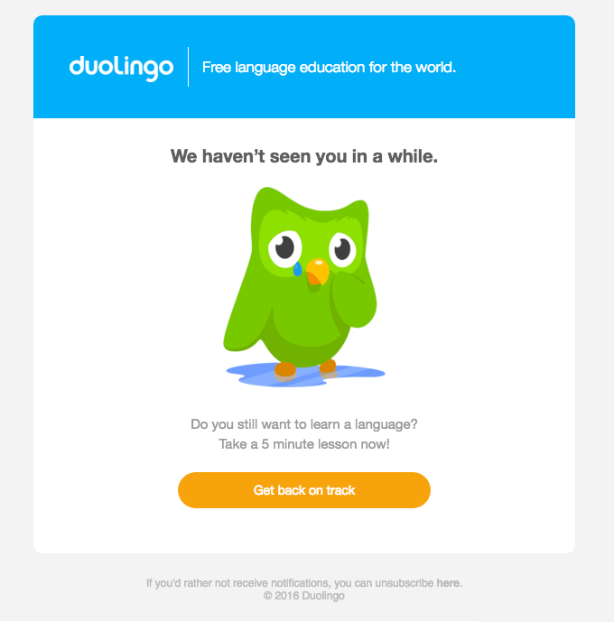 Duolingo Engagement Email