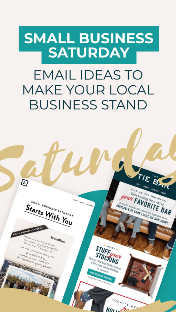 two emails about small business Saturday