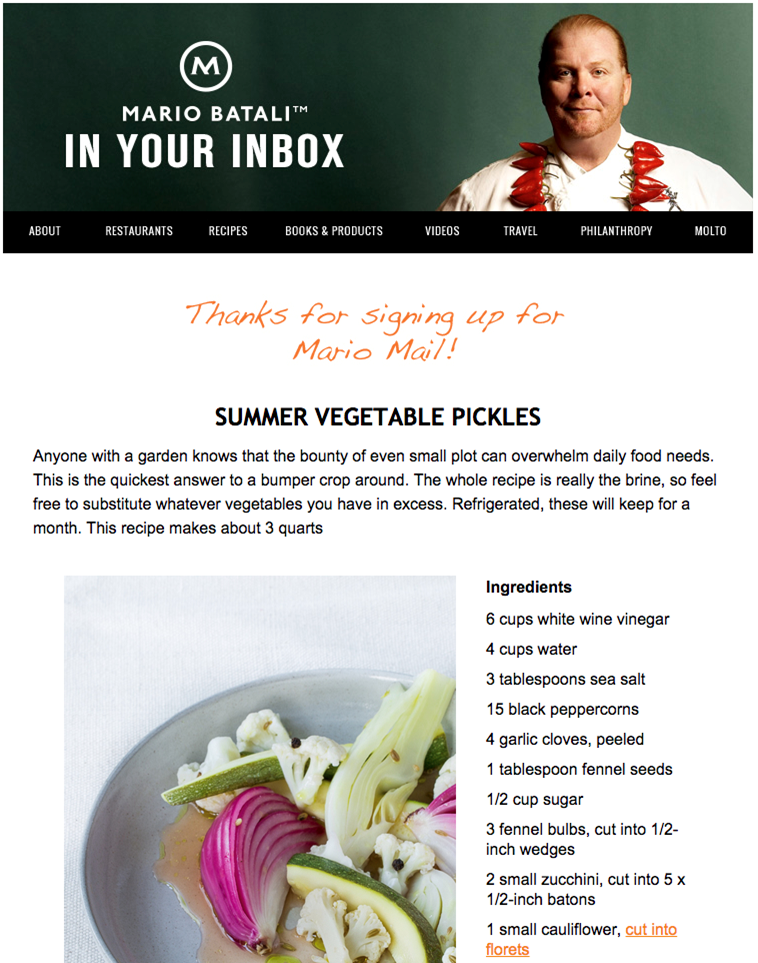 Mario Batali email