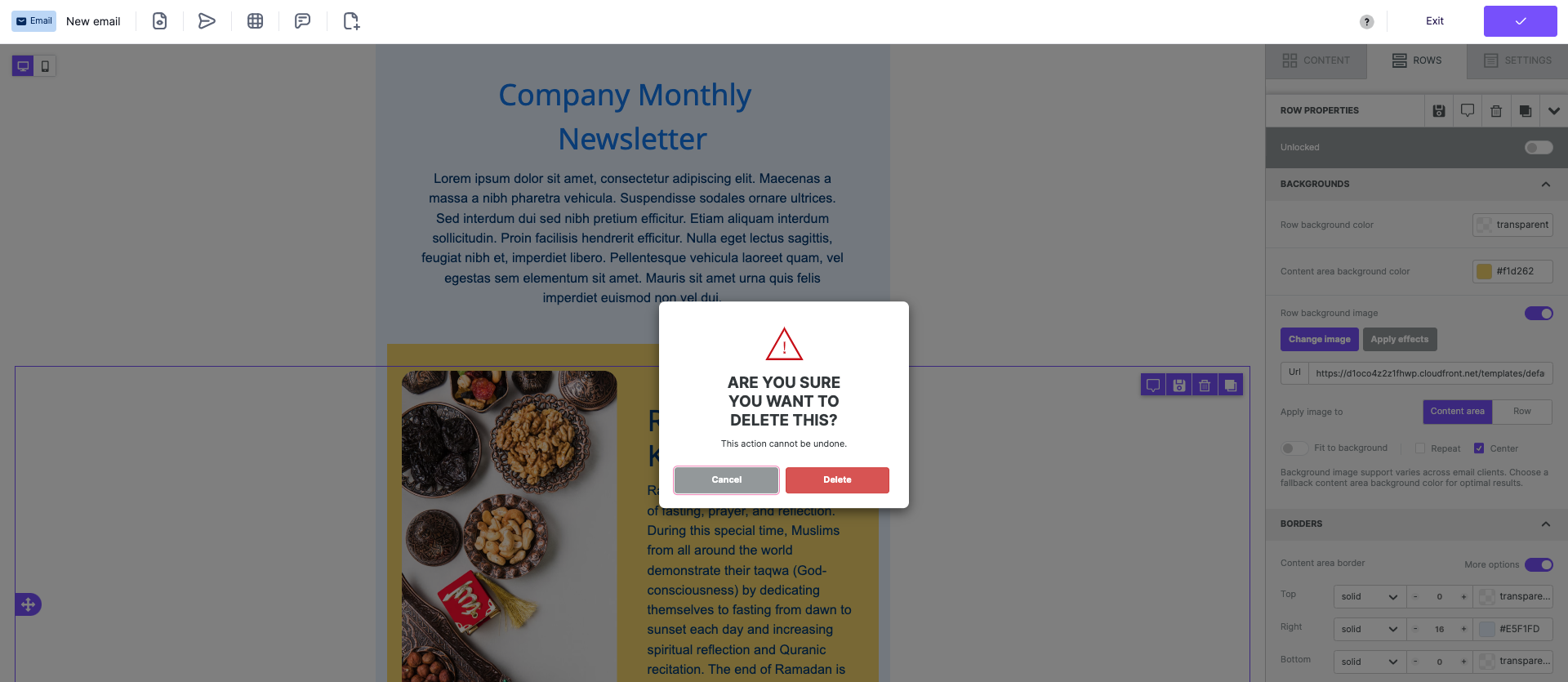 Beefree drag and drop email editor to build email newsletters